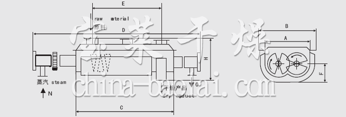 JYG系列空心槳葉干燥機(jī)安裝結(jié)構(gòu)圖